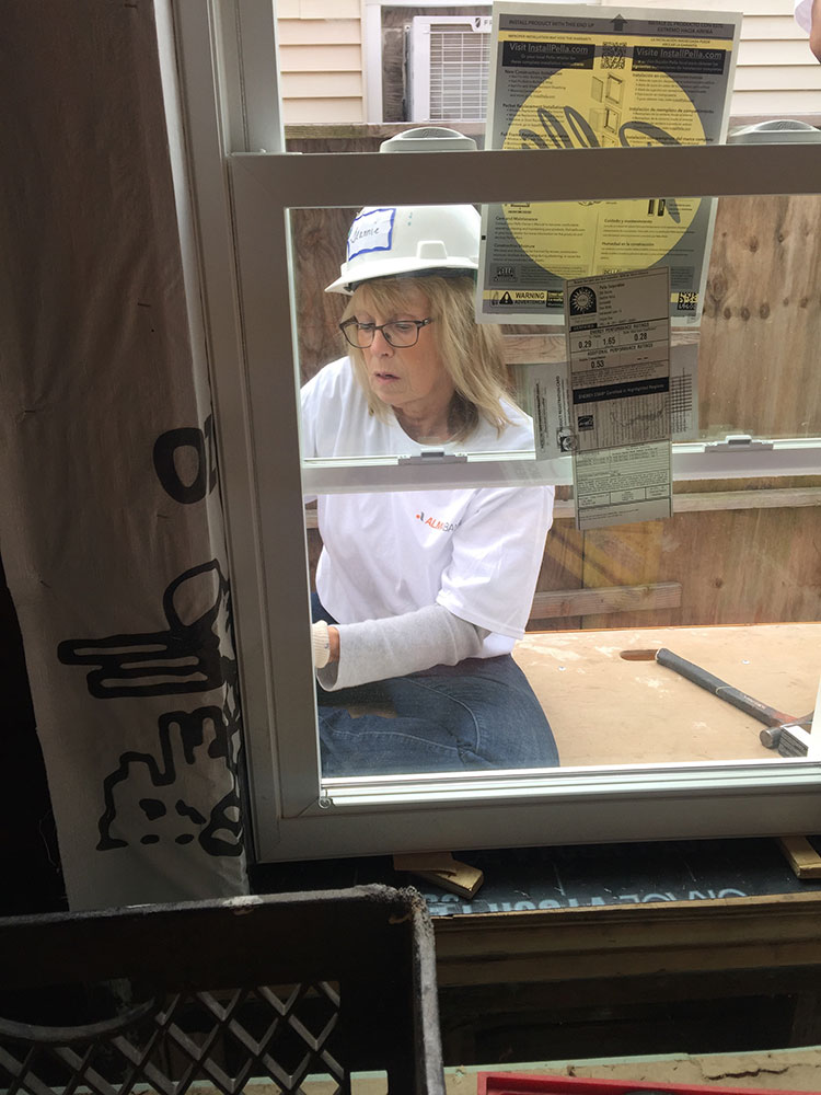 Jeanne Working on a Window
